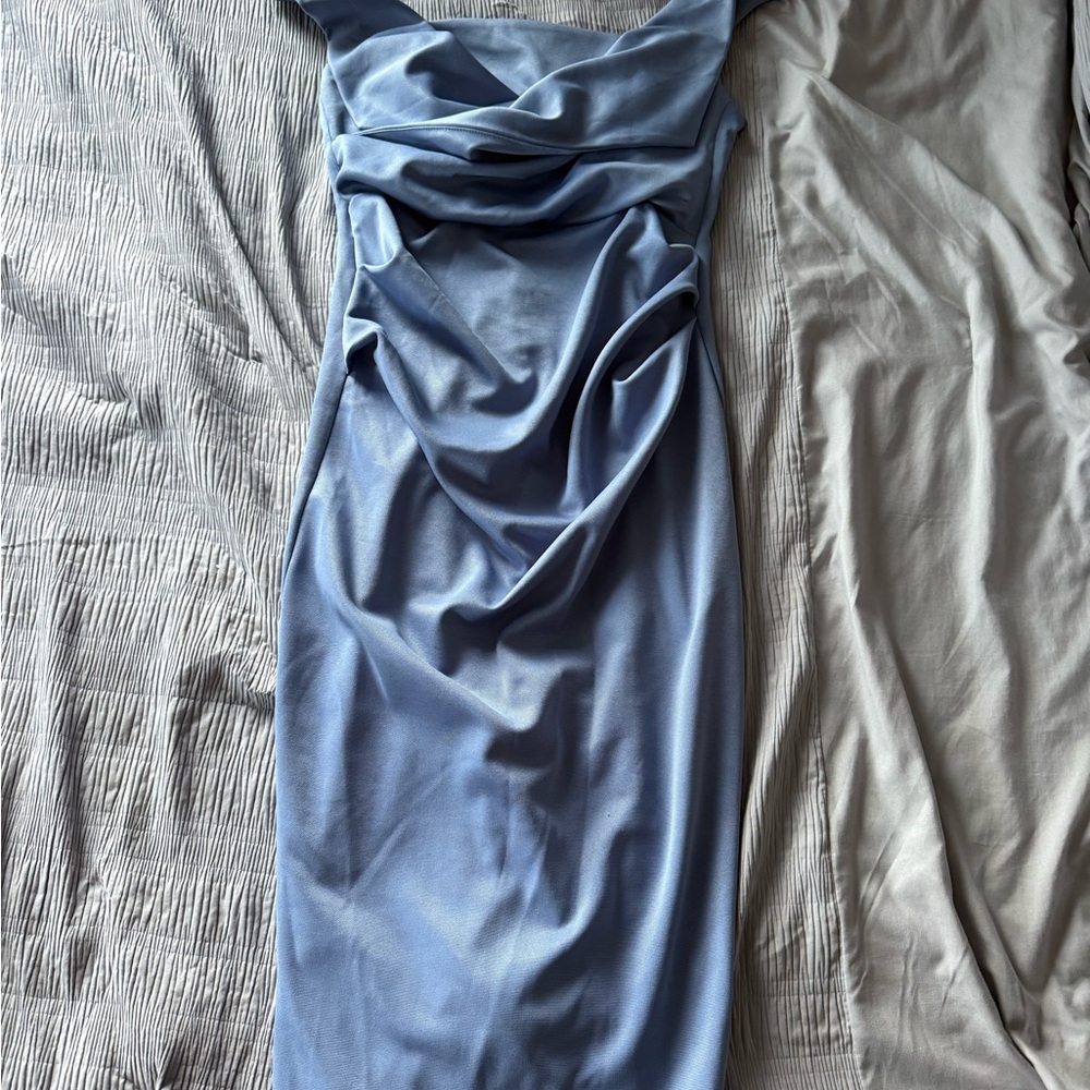 ASOS Gray Slip Midi Dress Cowl Neck Sleeveless